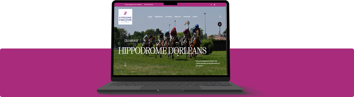 Homepage site WordPress Hippodrome d'Orléans